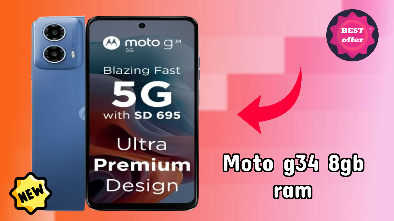 Moto G34 8GB RAM at ₹12,999 - Best Features Highlighted